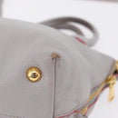 Miu Miu Hand Bag Leather 2way Gray Gold Auth 167817A-20