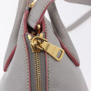 Miu Miu Hand Bag Leather 2way Gray Gold Auth 167817A-23