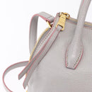 Miu Miu Hand Bag Leather 2way Gray Gold Auth 167817A-28