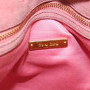 Miu Miu Hand Bag Leather 2way Gray Gold Auth 167817A-29