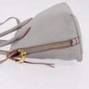 Miu Miu Hand Bag Leather 2way Gray Gold Auth 167817A-4