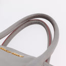 Miu Miu Hand Bag Leather 2way Gray Gold Auth 167817A-15