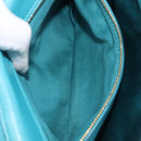 Miu Miu Matelasse Shoulder Bag Leather Turquoise Blue Gold Auth 167818M-27