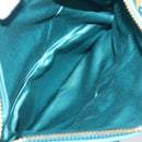 Miu Miu Matelasse Shoulder Bag Leather Turquoise Blue Gold Auth 167818M-30