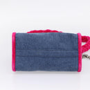 Miu Miu Hand Bag Denim 2way Navy Silver Auth 167821M-11