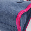 Miu Miu Hand Bag Denim 2way Navy Silver Auth 167821M-14