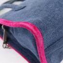 Miu Miu Hand Bag Denim 2way Navy Silver Auth 167821M-15