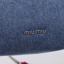 Miu Miu Hand Bag Denim 2way Navy Silver Auth 167821M-16