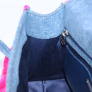 Miu Miu Hand Bag Denim 2way Navy Silver Auth 167821M-21