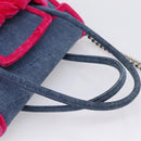Miu Miu Hand Bag Denim 2way Navy Silver Auth 167821M-7
