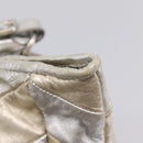 Miu Miu Hand Bag Leather 2way Silver Gold Auth 167822A-22