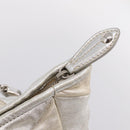 Miu Miu Hand Bag Leather 2way Silver Gold Auth 167822A-21