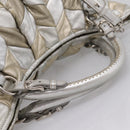Miu Miu Hand Bag Leather 2way Silver Gold Auth 167822A-7