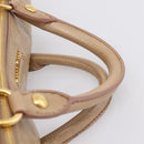 Miu Miu Hand Bag Leather 2way Beige Gold Auth 167823M-10