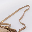 Miu Miu Hand Bag Leather 2way Beige Gold Auth 167823M-12