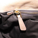 Miu Miu Hand Bag Leather 2way Beige Gold Auth 167823M-25