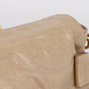 Miu Miu Hand Bag Leather 2way Beige Gold Auth 167823M-8