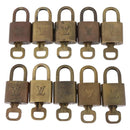 LOUIS VUITTON Padlock Metal 10 Set Gold Tone LV Auth 167826-2