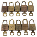 LOUIS VUITTON Padlock Metal 10 Set Gold Tone LV Auth 167826-3