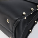 Salvatore Ferragamo Gancini Hand Bag Leather 2way Black Gold Auth 167828V-13