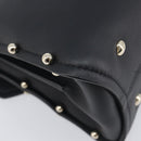Salvatore Ferragamo Gancini Hand Bag Leather 2way Black Gold Auth 167828V-16