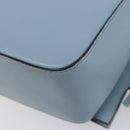 Salvatore Ferragamo Gancini Shoulder Bag Leather Light Blue Gold Auth 167830V-13