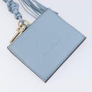 Salvatore Ferragamo Gancini Shoulder Bag Leather Light Blue Gold Auth 167830V-21