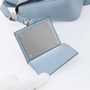 Salvatore Ferragamo Gancini Shoulder Bag Leather Light Blue Gold Auth 167830V-22