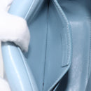 Salvatore Ferragamo Gancini Shoulder Bag Leather Light Blue Gold Auth 167830V-28