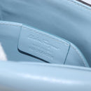 Salvatore Ferragamo Gancini Shoulder Bag Leather Light Blue Gold Auth 167830V-11
