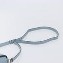 Salvatore Ferragamo Gancini Shoulder Bag Leather Light Blue Gold Auth 167830V-8