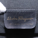 Salvatore Ferragamo Ganchei Hand Bag Rattan White Gold Auth 167833A-11
