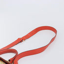 Salvatore Ferragamo Hand Bag Leather 2way Orange Gold Auth 167837A-10