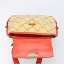Salvatore Ferragamo Hand Bag Leather 2way Orange Gold Auth 167837A-21
