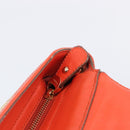 Salvatore Ferragamo Hand Bag Leather 2way Orange Gold Auth 167837A-23