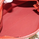 Salvatore Ferragamo Hand Bag Leather 2way Orange Gold Auth 167837A-25