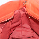 Salvatore Ferragamo Hand Bag Leather 2way Orange Gold Auth 167837A-27