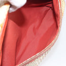 Salvatore Ferragamo Hand Bag Leather 2way Orange Gold Auth 167837A-32