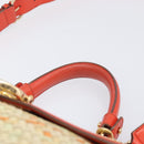 Salvatore Ferragamo Hand Bag Leather 2way Orange Gold Auth 167837A-8