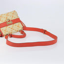 Salvatore Ferragamo Hand Bag Leather 2way Orange Gold Auth 167837A-9