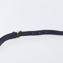 Salvatore Ferragamo Hand Bag Leather 2way Navy Gold Auth 167838A-16
