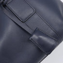 Salvatore Ferragamo Hand Bag Leather 2way Navy Gold Auth 167838A-23