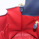 Salvatore Ferragamo Hand Bag Leather 2way Navy Gold Auth 167838A-28