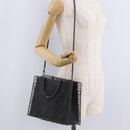 Salvatore Ferragamo Hand Bag Metal 2way Black Auth 167839V-29