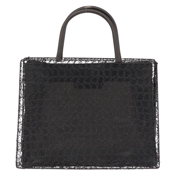Salvatore Ferragamo Hand Bag Metal 2way Black Auth 167839V