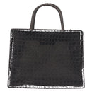 Salvatore Ferragamo Hand Bag Metal 2way Black Auth 167839V-2