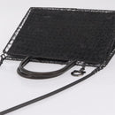 Salvatore Ferragamo Hand Bag Metal 2way Black Auth 167839V-14