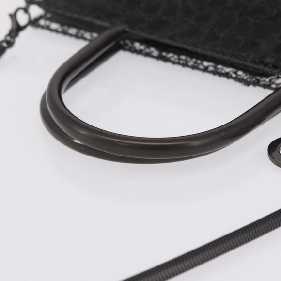Salvatore Ferragamo Hand Bag Metal 2way Black Auth 167839V