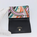Salvatore Ferragamo Gancini Card Case Leather Multicolor Gold Auth 167840M-8