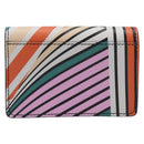 Salvatore Ferragamo Gancini Card Case Leather Multicolor Gold Auth 167840M-2